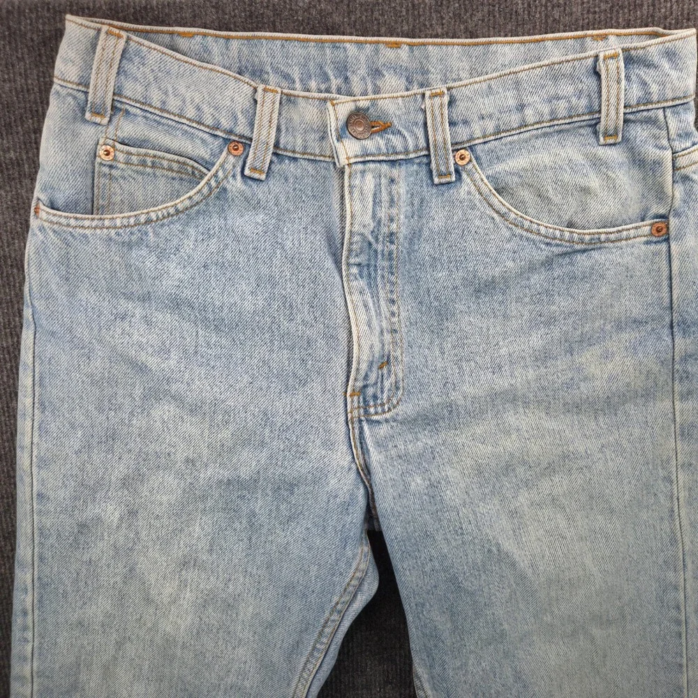 VTG Levi's 505 Orange Tab Jeans Mens 32x32 Light Wash Blue Made in USA Cotton